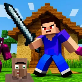 Noob defends the village